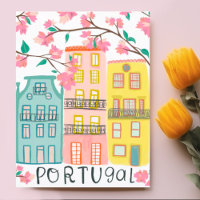 Charming Portugal houses Handmade Artwork Custom
