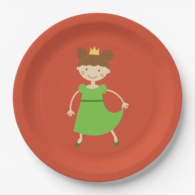Charming Princess Paper Plate (Front)