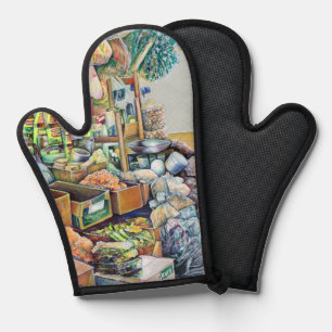 Charming Promises of a Fine Tekka Centre, Singapor Oven Mitt