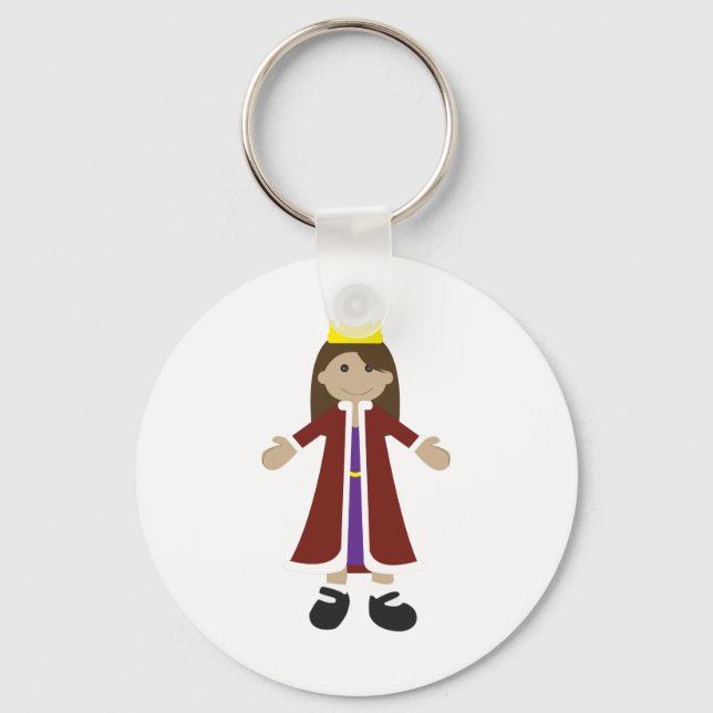 Charming Queen Rag Doll Key Ring (Front)