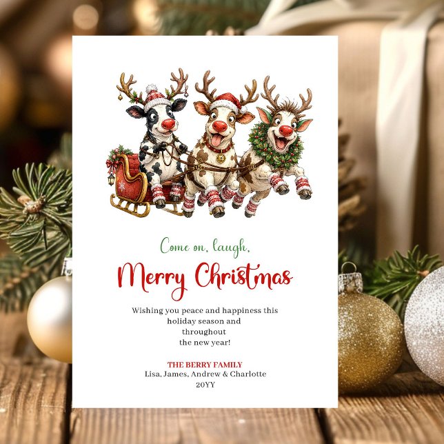 Charming Quirky Animals Christmas Greeting Card   (Charming Quirky Animals Christmas Greeting Card Art

)