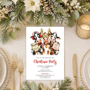 Charming Quirky Animals Christmas Party Invitation