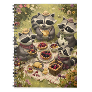 Charming Raccoon Picnic in the Meadow Notebook