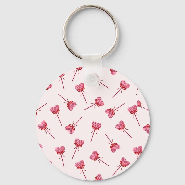  Charming Red Bow Pattern Keychain (Front)