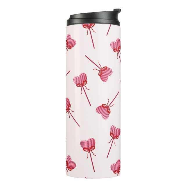  Charming Red Bow Pattern Keychain Thermal Tumbler (Rotated Left)