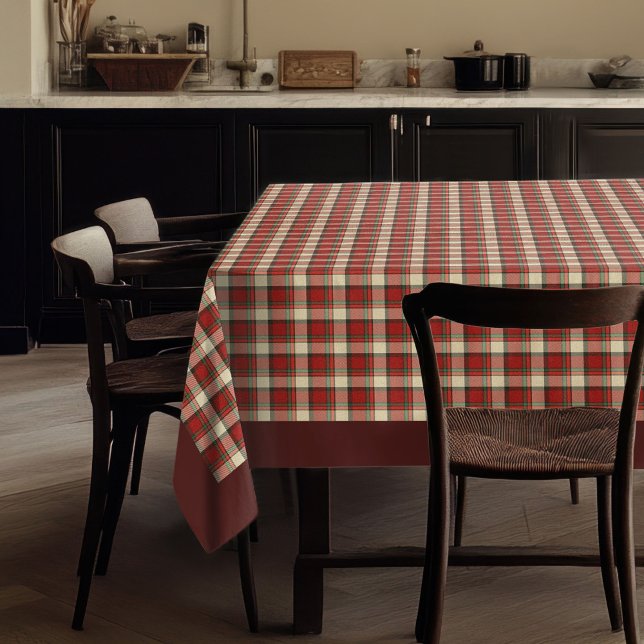 Charming Red Green Plaid Holiday Celebrations Tablecloth (Charming Red Green Plaid Holiday Celebrations Tablecloth)
