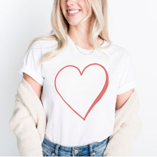 Charming Red Heart Tee for Valentine's Day