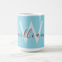 Charming Robin Egg Blue Mug with Custom Name