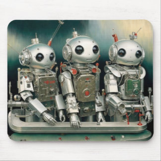 Charming Robot Trio Mouse Mat