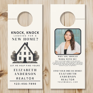 Charming Rustic Real Estate Agent House Photo Door Hanger