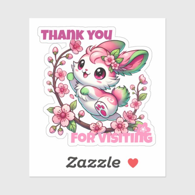 Charming Sakura Blossoms Thank you Sticker (Sheet)
