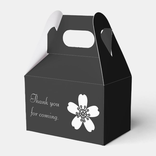Charming Sakura in Black Favour Box (Front Side)