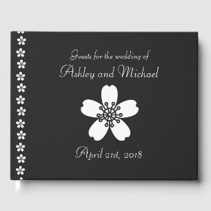 Charming Sakura in Black Guest Book