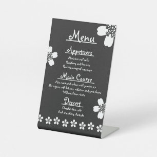 Charming Sakura in Black Pedestal Sign