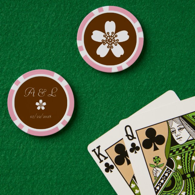 Charming Sakura in Chocolate Poker Chips (Poker Table (Double))