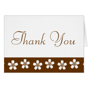 Charming Sakura in Chocolate Thank You Card