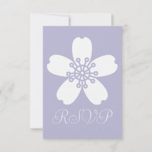 Charming Sakura in Lavender RSVP Card