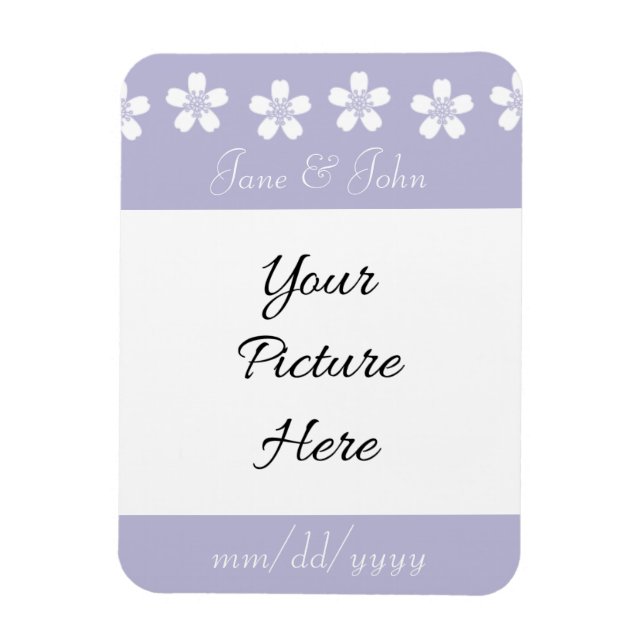 Charming Sakura in Lavender Save-the-Date Magnet (Vertical)