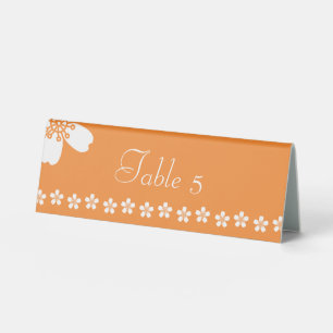 Charming Sakura in Orange Table Tent Sign