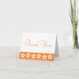 Charming Sakura in Orange Thank You Card