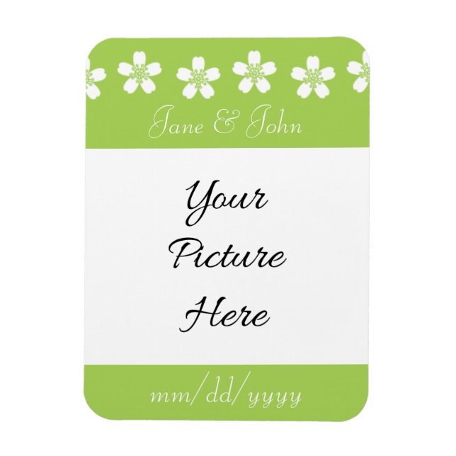 Charming Sakura in Peridot Save-the-Date Magnet (Vertical)