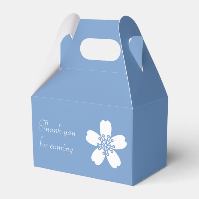 Charming Sakura in Periwinkle Favour Box (Front Side)