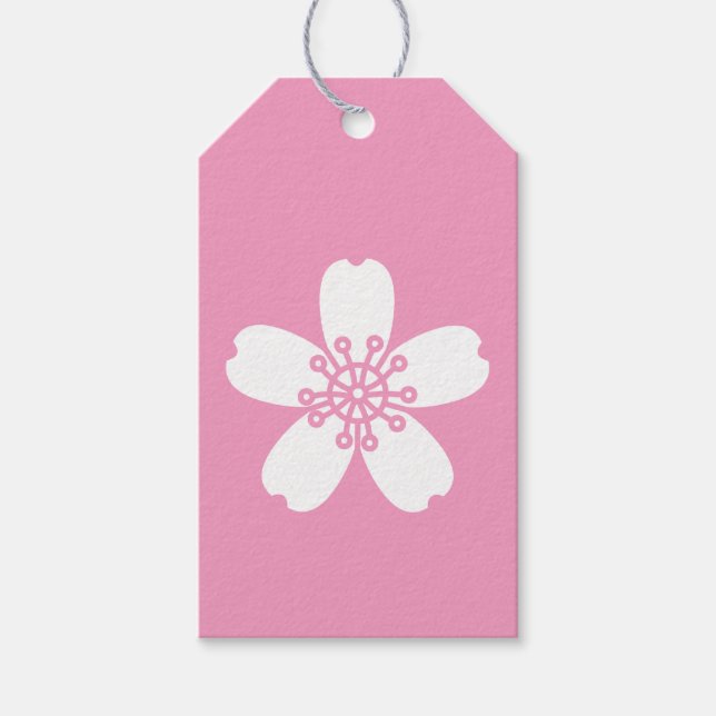 Charming Sakura in Petal Pink Gift Tag (Front)