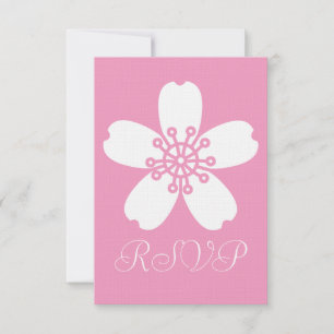 Charming Sakura in Petal Pink RSVP Card