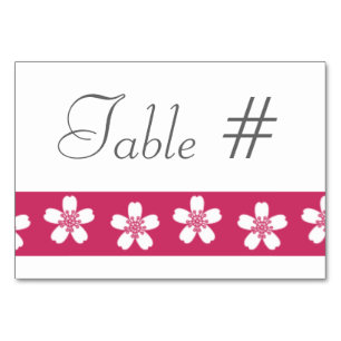 Charming Sakura in Raspberry Table Card