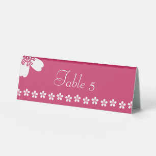 Charming Sakura in Raspberry Table Tent Sign