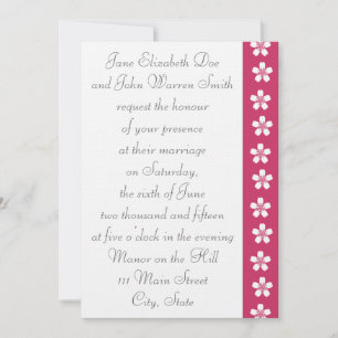 Charming Sakura in Raspberry Wedding Invitation