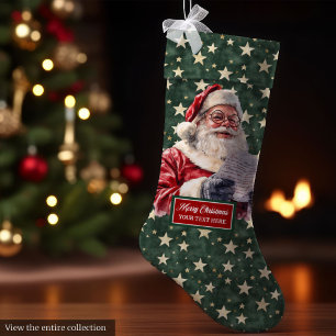Charming Santa Claus Stocking Personalised Classic