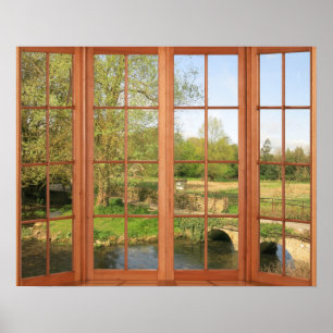 Charming Serene English Cotswolds Countryside  Poster