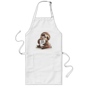 Charming Sloth Long Apron