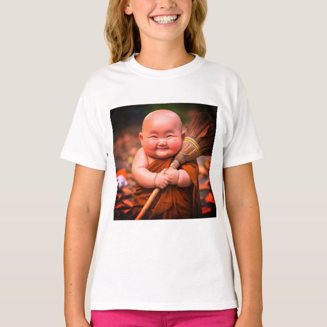 Charming Smiles of Mini Monks T-Shirt (Front)
