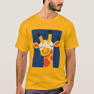 Charming Smiling Giraffe – Playful Joyful Portrait T-Shirt