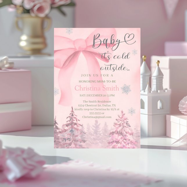 Charming Snowflake Baby Shower for Your Baby Girl Invitation (Creator Uploaded)