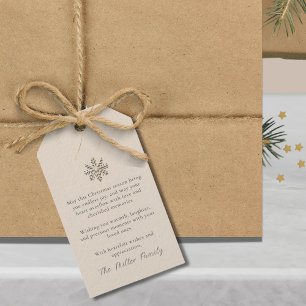 Charming Snowflake Holiday Gift Tag