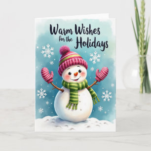 Charming Snowman Christmas Card