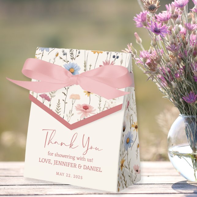 Charming Soft Pastel Boho Floral Baby Shower Favour Box (Creator Uploaded)