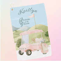 Charming Soft Pink Golf Gal Cart Course Name   