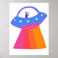 Charming Space Aliens Martians UFO Cute