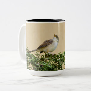 Charming Sparrow Bird Photograph Two-Tone Coffee Mug