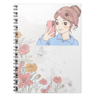 Charming Spiral Notebook for Girls: