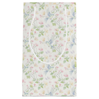 Charming Spring Bird and Floral  Small Gift Bag
