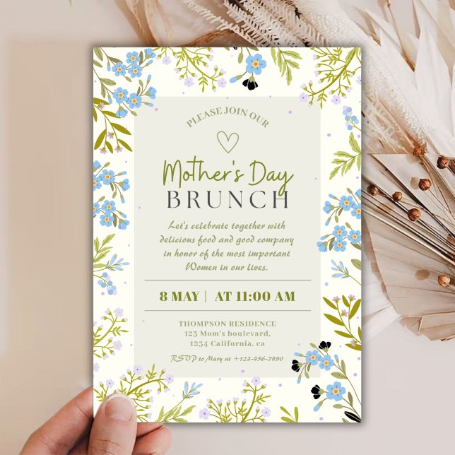 Charming Spring  Floral Mother’s Day Brunch Invitation (Creator Uploaded)