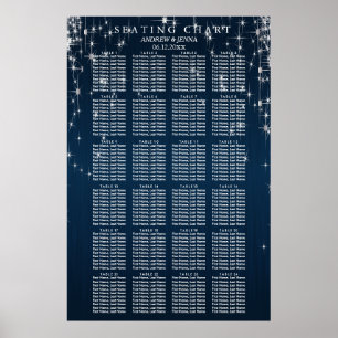 Charming Star Struck Wedding - 24 Seating Chart