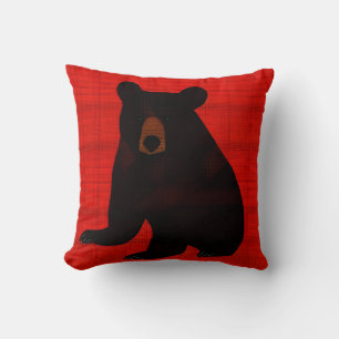 Charming Story Book Black Bear Cub Cushion