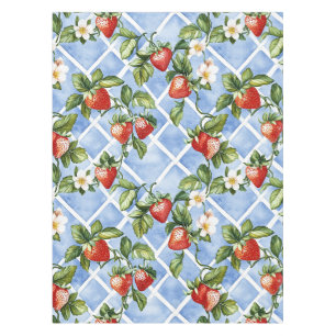 Charming Strawberry & Leaf Pattern – Vintage (2) Tablecloth