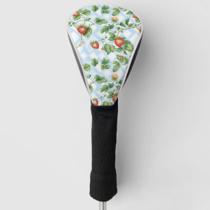 Charming Strawberry & Leaf Pattern – Vintage Golf Head Cover